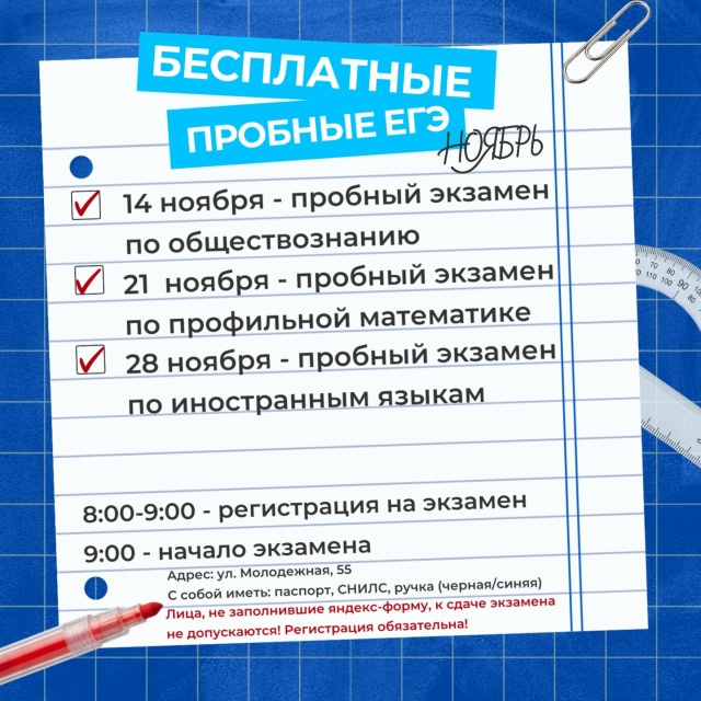 ПРОБНЫЕ ТЕСТИРОВАНИЯ В ФОРМАТЕ ЕГЭ